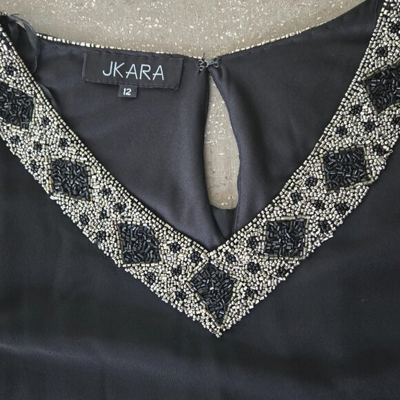 Black Dress with Beading Detail - Picture 2 of 4